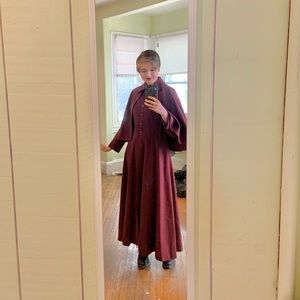 Vintage 70s Saint Laurent Witchy Wool Coat